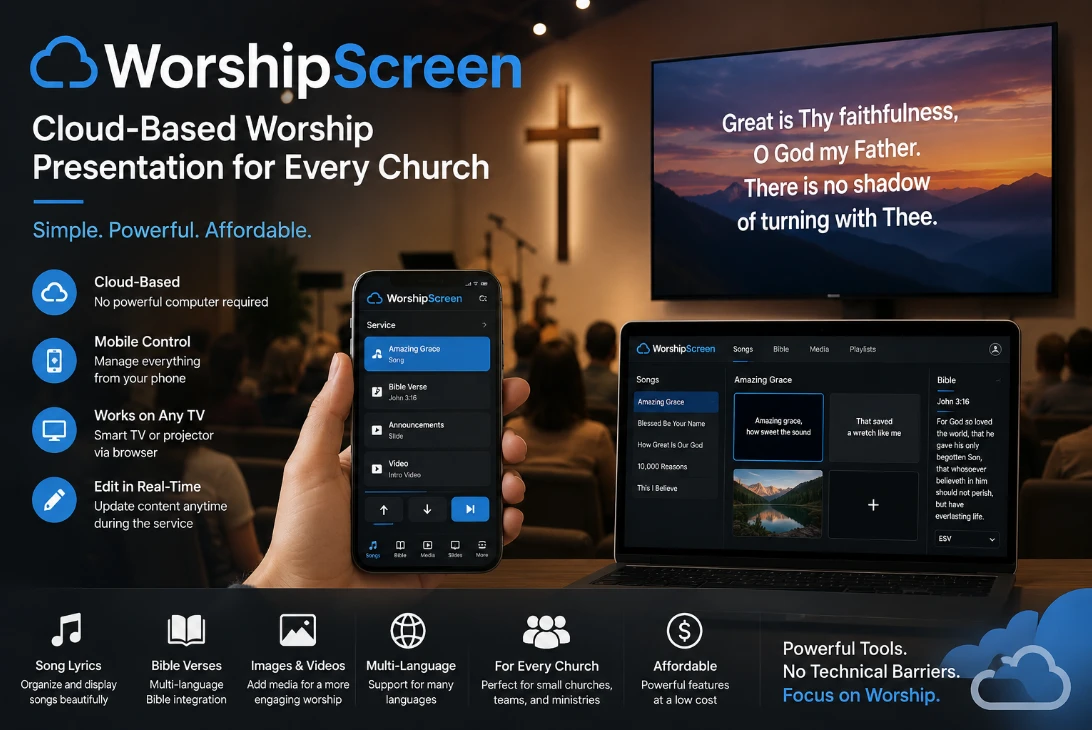 Best Church Presentation Software for Small Churches: Modern Worship Technology Without Expensive Equipment